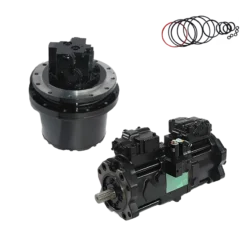 Hydraulic pump and travel motor seals module