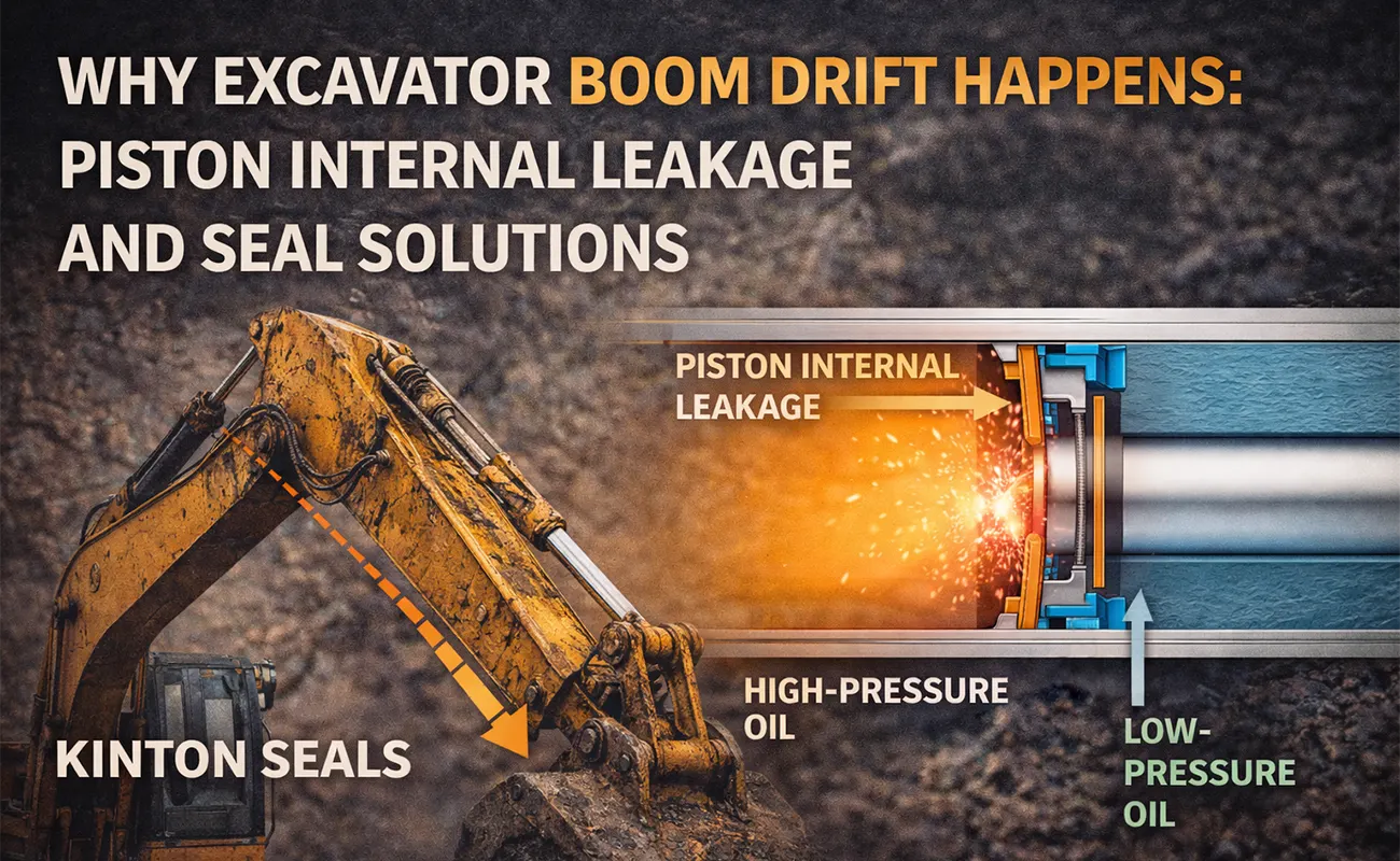 excavator boom drift piston seal solutions
